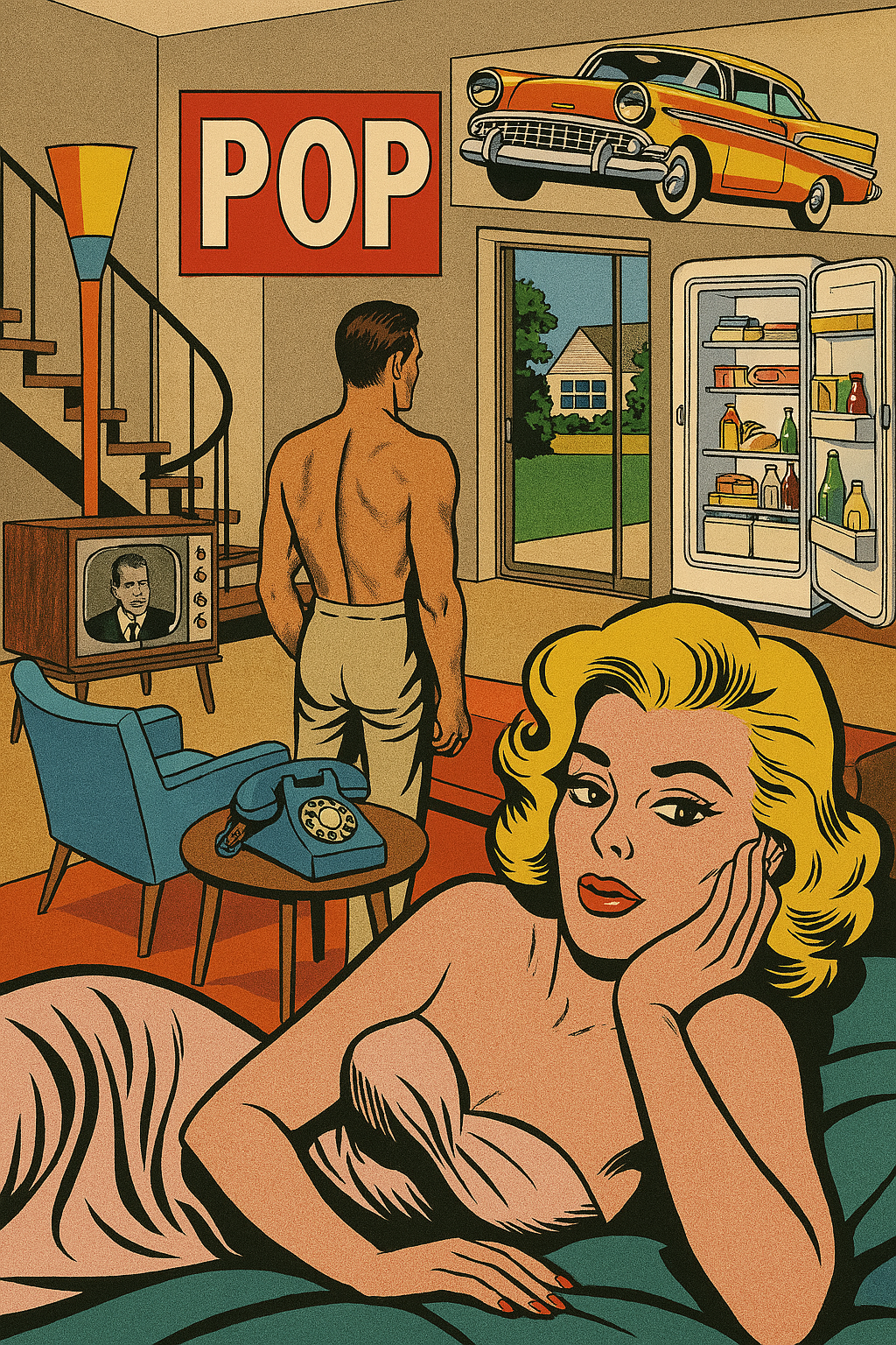 pop art collage inspired by Richard Hamilton